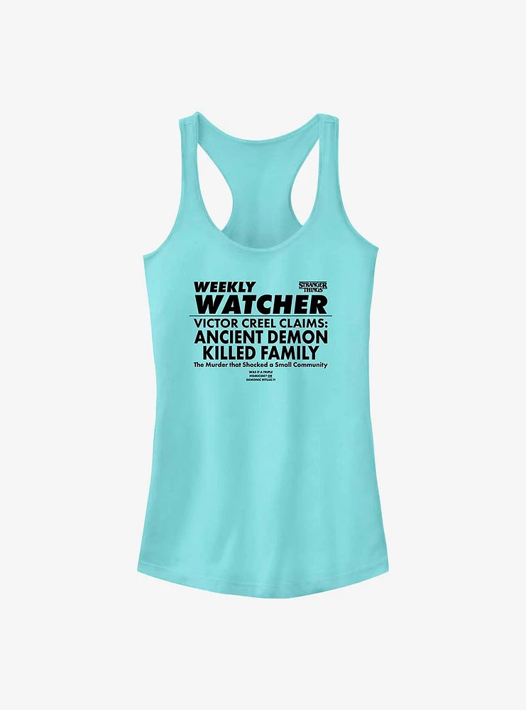 Stranger Things Weekly Watcher Victor Creel Girls Tank