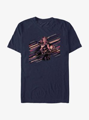 Marvel Thor: Love And Thunder Stripe Art Mighty Thor T-Shirt