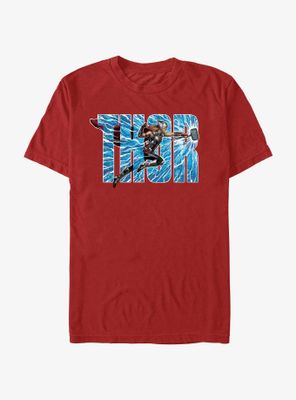 Marvel Thor: Love And Thunder Thor Lightning Letters T-Shirt