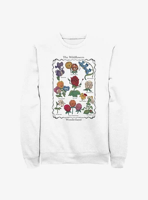 Disney Alice Wonderland Wildflowers Chart Sweatshirt