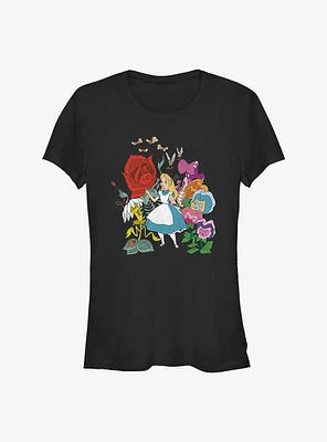 Disney Alice Wonderland Flower Afternoon Girls T-Shirt