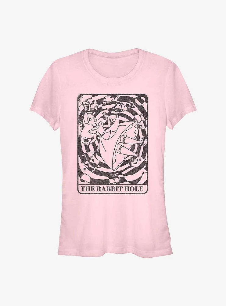 Disney Alice Wonderland The Rabbit Hole Card Girls T-Shirt