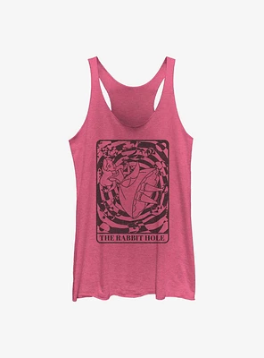 Disney Alice Wonderland The Rabbit Hole Card Girls Tank