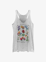 Disney Alice Wonderland Wildflowers Chart Girls Tank