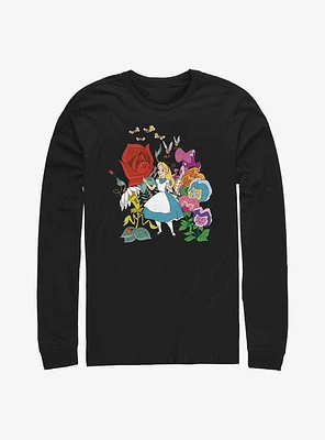 Disney Alice Wonderland Flower Afternoon Long-Sleeve T-Shirt
