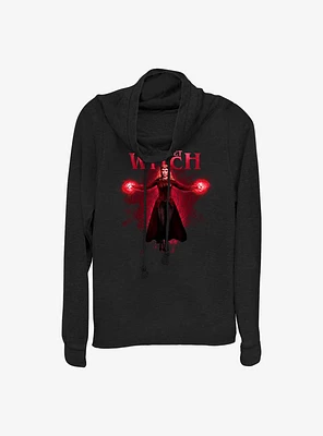 Marvel Doctor Strange the Multiverse of Madness Scarlet Witch Cowl Neck Long-Sleeve Top