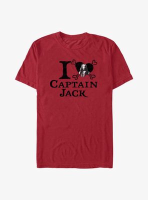 Disney Pirates of the Caribbean Captain Jack Love T-Shirt