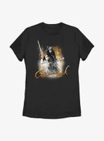 Disney Pirates of the Caribbean Captain Jack Poster Womens T-Shirt