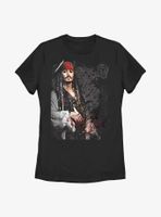 Disney Pirates of the Caribbean Ornate Captain Jack Womens T-Shirt