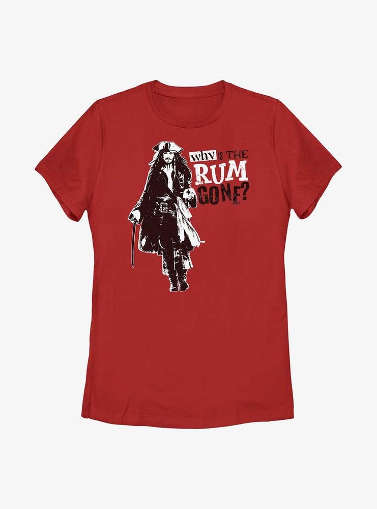 Disney Pirates of The Caribbean Why Is Rum Gone Womens T-Shirt