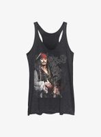 Disney Pirates of the Caribbean Ornate Captain Jack Womens Tank Top