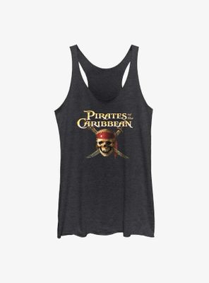 Disney Pirates of the Caribbean Skull Cross Womens Tank Top