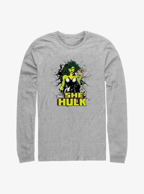 Marvel She-Hulk Holding Comic Long-Sleeve T-Shirt