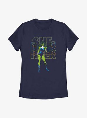 Marvel She-Hulk Name Stack Womens T-Shirt