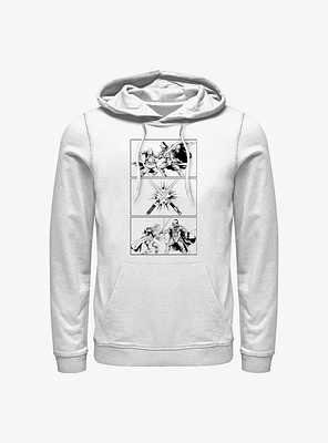 Star Wars Obi-Wan Kenobi Darth Vader Fight Panels Hoodie