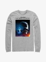 Star Wars Obi-Wan Kenobi Galaxy Fight Vader Helmet Fill Long-Sleeve T-Shirt