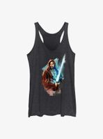 Star Wars Obi-Wan Kenobi Watercolor Style Womens Tank Top