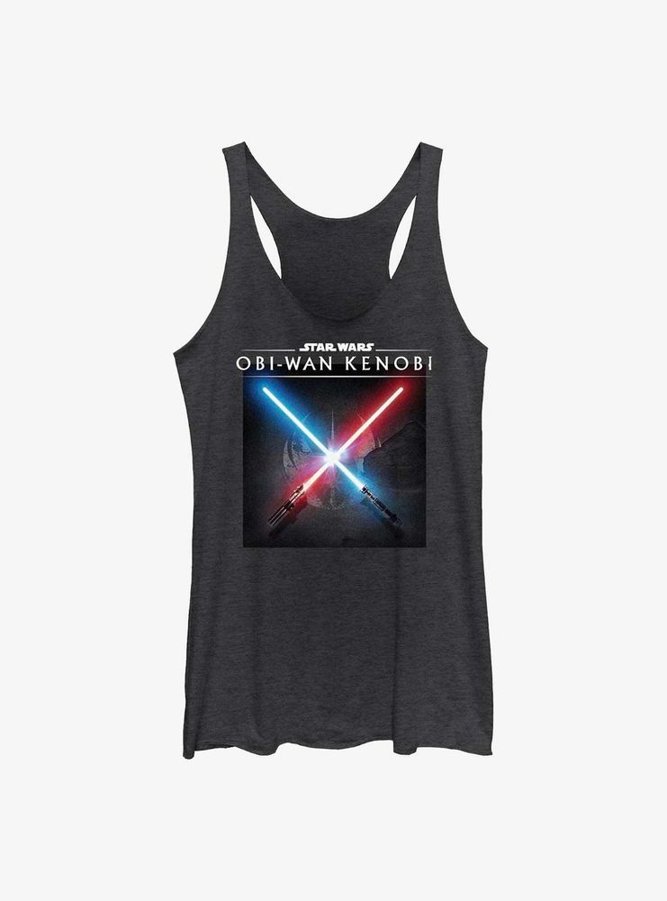 Star Wars Obi-Wan Kenobi Light Saber Clash Womens Tank Top