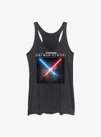 Star Wars Obi-Wan Kenobi Light Saber Clash Womens Tank Top