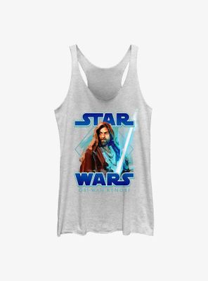 Star Wars Obi-Wan Kenobi Ready With Lightsaber Womens Tank Top