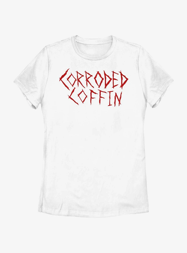 Stranger Things Corroded Coffin Womens T-Shirt
