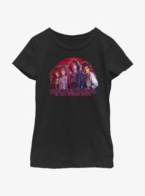 Stranger Things Most Miles Traveled The Upside Down Youth Girls T-Shirt