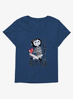 Coraline Cute As A Button Girls T-Shirt Plus