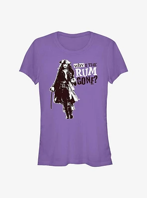 Disney Pirates of The Caribbean Why Is Rum Gone Girls T-Shirt