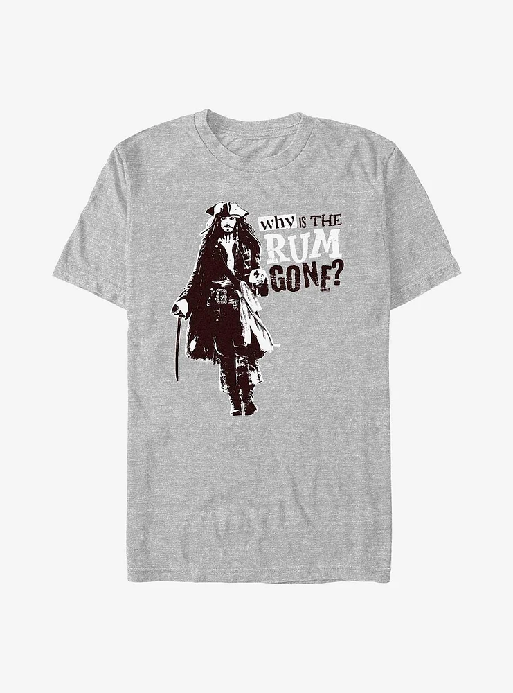 Disney Pirates of The Caribbean Why Is Rum Gone T-Shirt