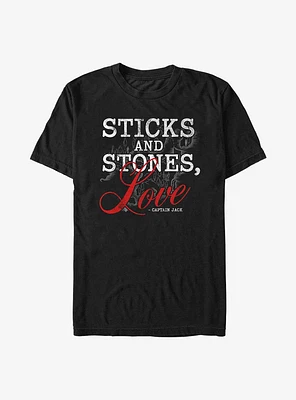 Disney Pirates of the Caribbean Sticks and Stones Love T-Shirt