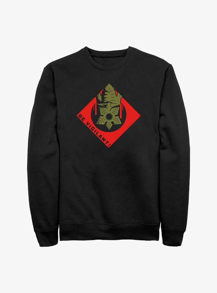 Stranger Things Be Vigilant! Badge Sweatshirt