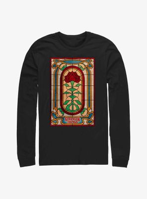 Stranger Things Stained Glass Door Long-Sleeve T-Shirt