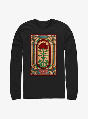 Stranger Things Stained Glass Door Long-Sleeve T-Shirt