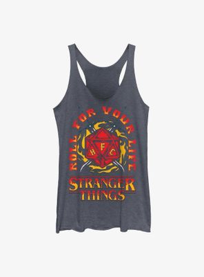 Stranger Things Fire And Dice Womens Tank Top