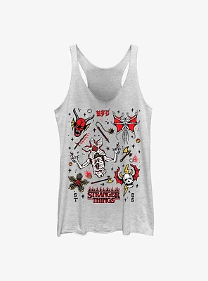 Stranger Things Flash Sheet Womens Tank Top