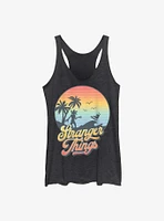 Stranger Things Retro Sun Logo Womens Tank Top