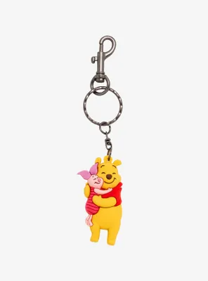 Loungefly Disney Winnie the Pooh Piglet & Pooh Hugging Keychain - BoxLunch Exclusive