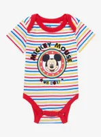 Disney Mickey Mouse Oh Boy Striped Infant One-Piece - BoxLunch Exclusive