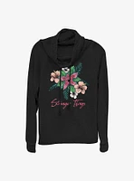 Stranger Things Floral Cowl Neck Long-Sleeve Top