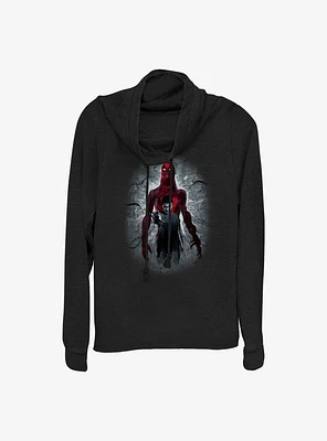 Stranger Things Vecna and Eleven Cowl Neck Long-Sleeve Top