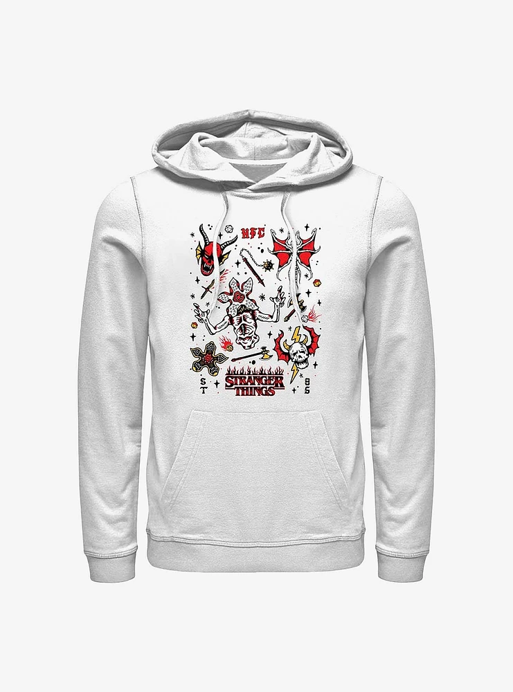 Stranger Things Hellfire Doodles Hoodie