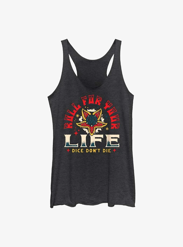 Stranger Things Roll For Your Life Girls Tank