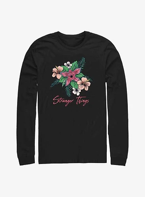 Stranger Things Floral Long-Sleeve T-Shirt