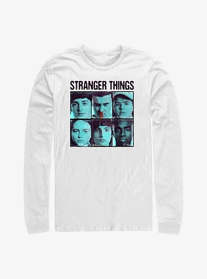 Stranger Things Halftone Gang Long-Sleeve T-Shirt