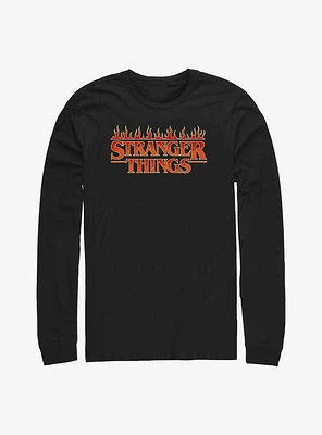 Stranger Things Fire Logo Long-Sleeve T-Shirt