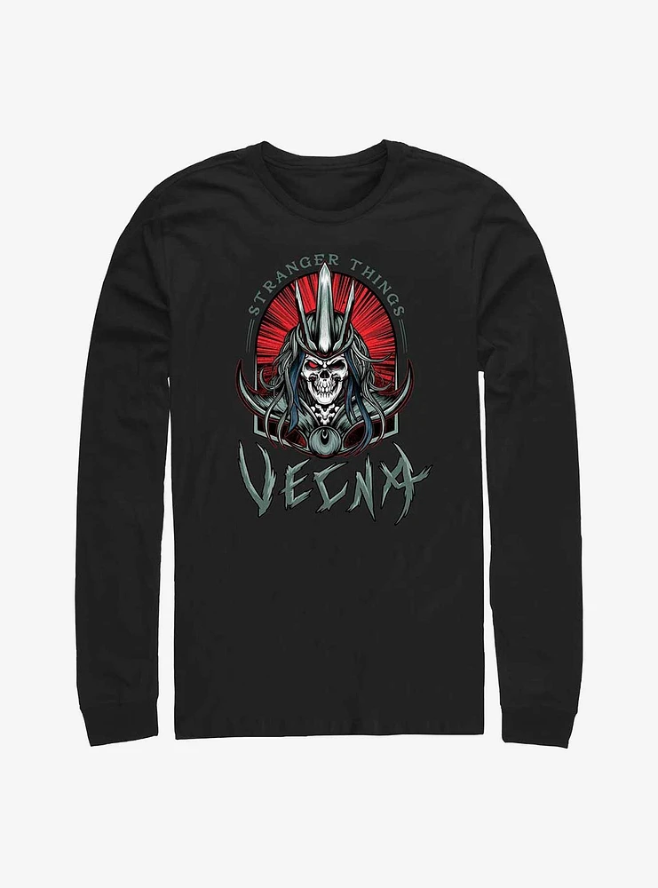 Stranger Things Vecna Tombstone Badge Long-Sleeve T-Shirt