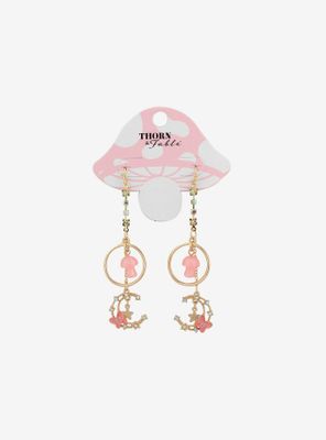 Celestial Mushroom Drop Earrings