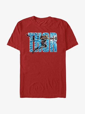 Marvel Thor Lightning Letters T-Shirt