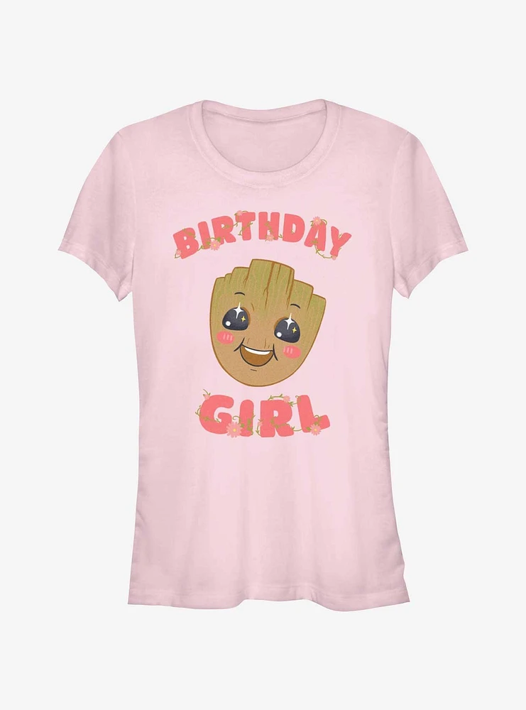 Marvel Guardians of the Galaxy Flowery Groot Birthday Girls T-Shirt