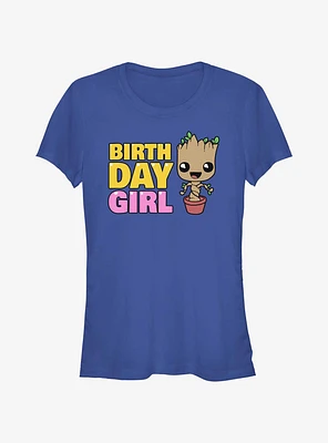 Marvel Guardians of the Galaxy Birthday Girl Groot Girls T-Shirt